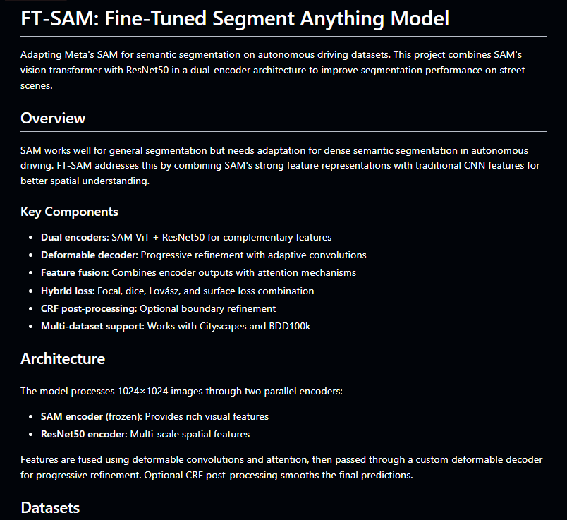 AD-SAM Urban Scene Segmentation